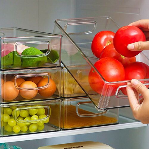 Refrigerator Organizer Storage Box Transparent Refrigerator