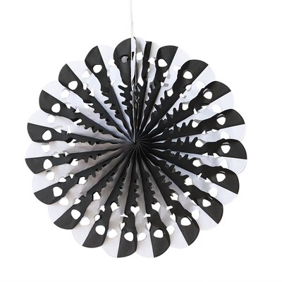 Halloween decorated paper fan honeycomb origami 幽灵蜂窝折纸