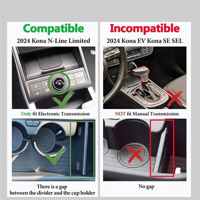 For Kona Hybrid Phev SX2 2024 2025 Center Console Organizer