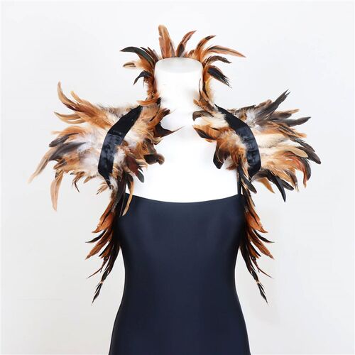 Victorian Feather Fake Collar Detachable Feather Shawl