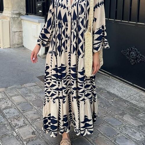 Elegant Summer Maxi Dress Women  Casual Setwear  Vintage