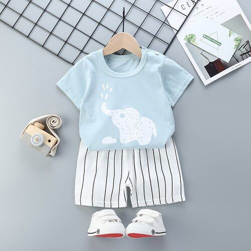 2pcs Baby Boys Girls Summer Clothing Set Infant Clothes Suit