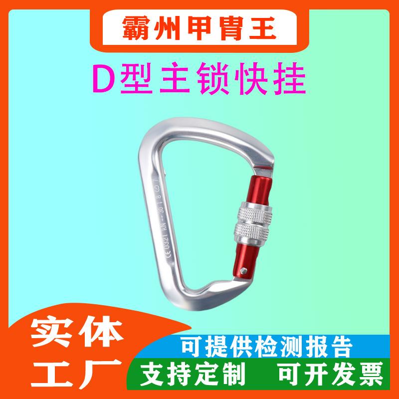 户外登山D型主锁快挂铝镁合金自动锁登山扣攀岩防护主锁