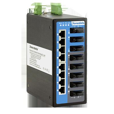 3onedata IES6118-8F 8路光转8路电网管 三旺工业以太网交换机