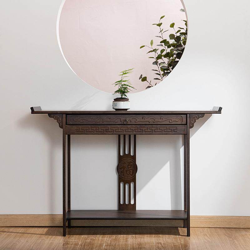 新中式玄关桌实木置物架柜玄关小条案窄长条供桌条几桌子靠墙家用,鲜花速递/花卉仿真/绿植园艺,割草机/草坪机,淘宝优惠券,粉丝福利购,淘宝优惠卷