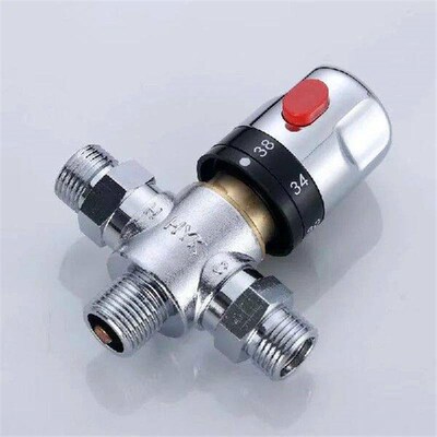 Brass Thermostatic Mixing Valve Temperature Control Ceramic