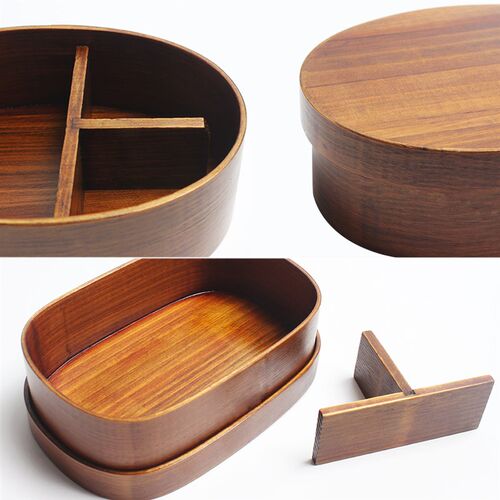 Wooden Lunch Box Picnic  Japanese Bento Box for School Kids