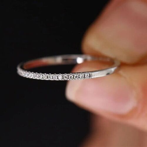 New fashion couple ring creative single row diamond ring ful