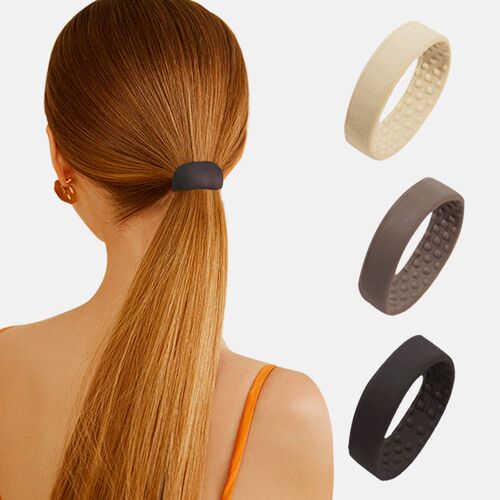 Woman tail Holder Hair Tie Foldable Hair scrunchies Silicone