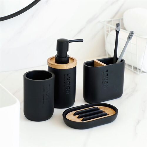 Matte Black Bathroom Accessories Set Or Single Toothbrush ho