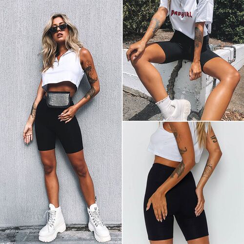 Shorts Women Thin Fitness Casual High Waist Fashion Biker Sh