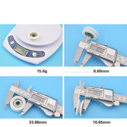 SWMAKER 1pcs 8*34*10.5mm plastic bearing pulley / roller, ba