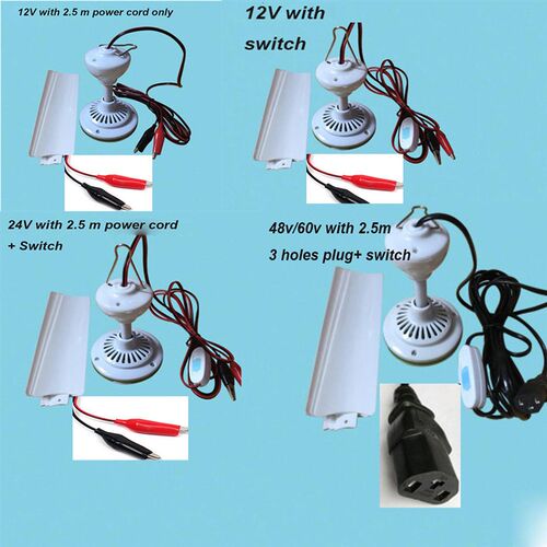 Car fan DC 12V/24V/48V/60V 6W Plastic 3 Leaves Brushless Con