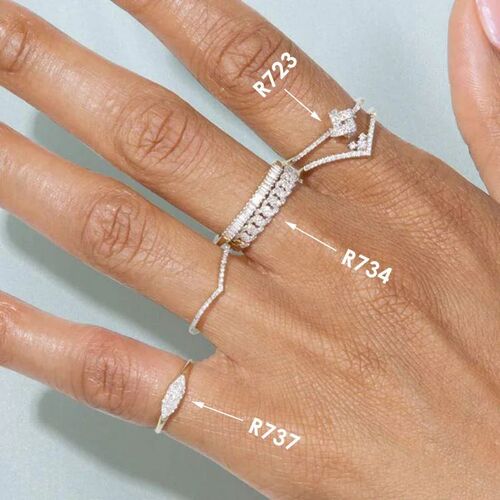 Dainty Minimalist Stacking Ring For Women rend Cubic Zircon