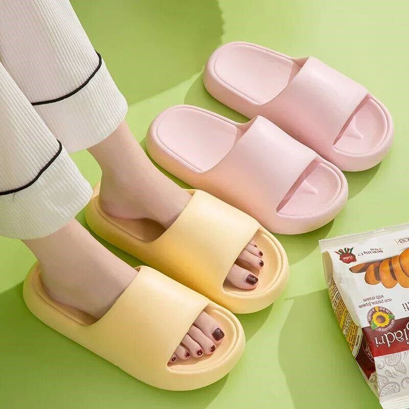 Unisex House Shoes Non-Slip thick Soft Platform Slide