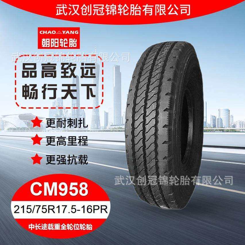 朝阳牌载重轮胎 215/75R17.5-16PR CM958花纹 加厚耐磨轮胎 直发