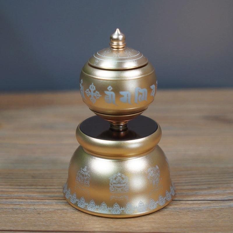 太阳能车载转金轮八吉祥转金筒手拨转金轮