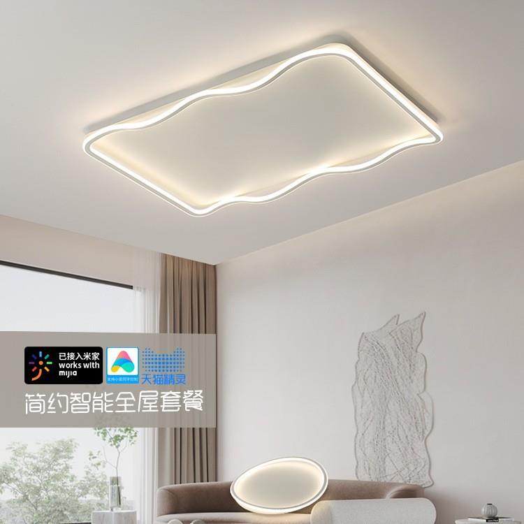 客厅吸顶灯现代简约极简大气家用支持智能控制灯具全屋套餐组合