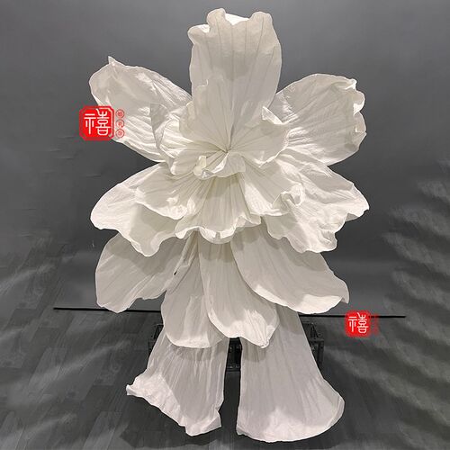 大型手工褶皱纸艺美塑花婚庆婚礼背景橱窗装饰成品花定制巨型纸花