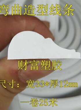 欧式pvc吊顶背景墙软线条 弯曲边框收口弧形造型装饰 9654-WRID