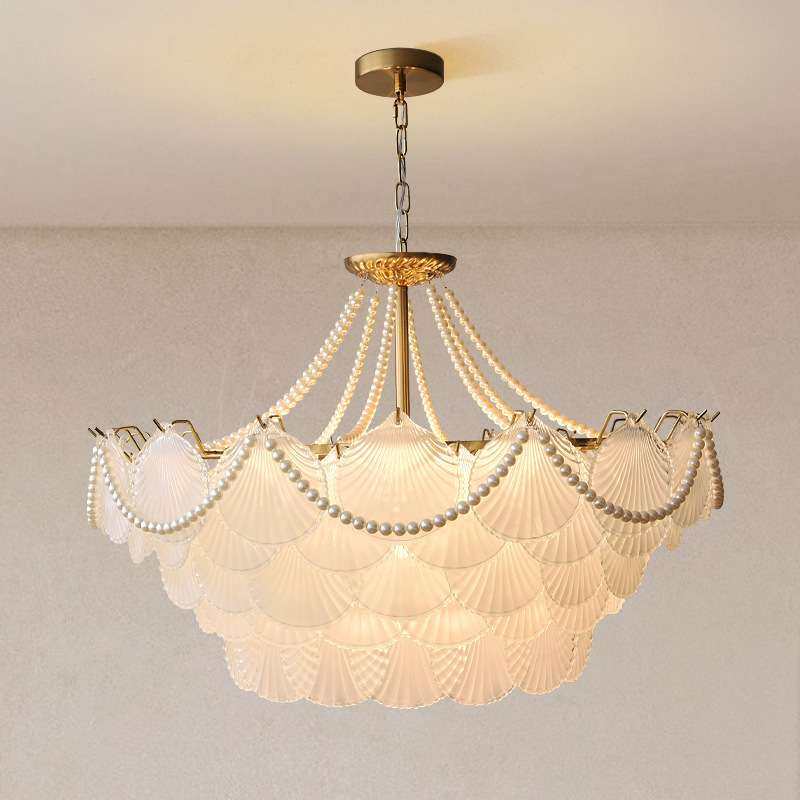 网红贝壳吊灯现代简约客厅灯法式奶油风小清新复古主卧室餐厅灯具,3C数码配件,其它配件,淘宝优惠券,粉丝福利购,淘宝优惠卷