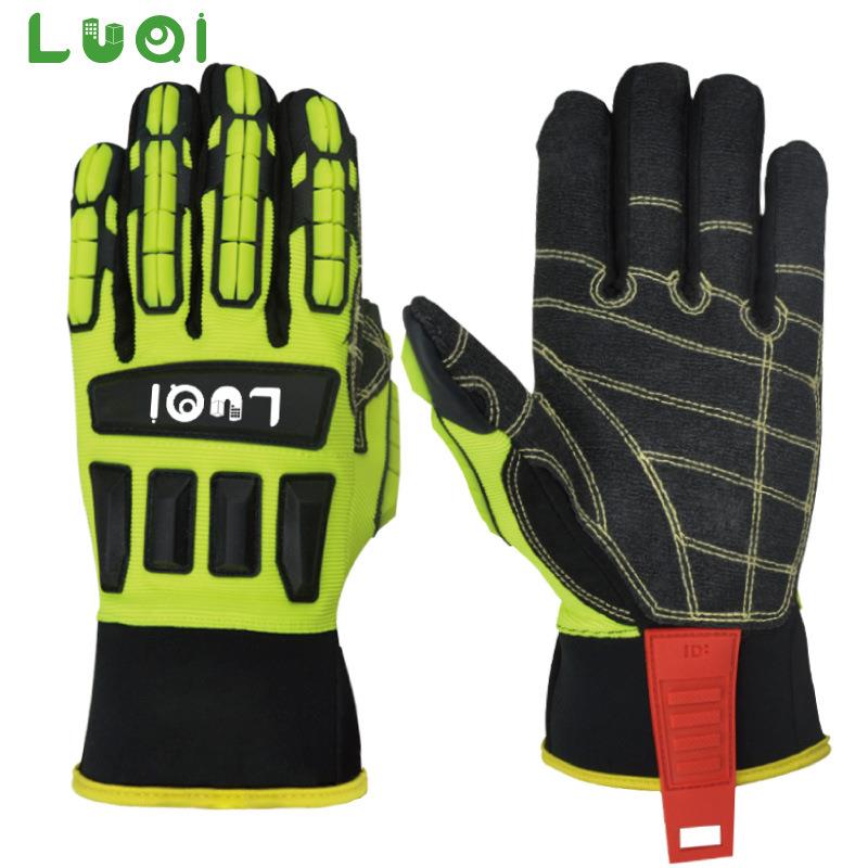 防撞防滑防切割防刺石油机械油田手套TPR Oil Gas gloves