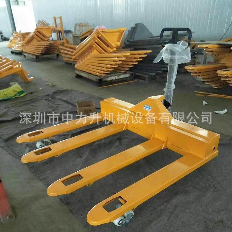 加长加宽液压搬运车超短超窄手动叉车升降托盘车地牛叉车