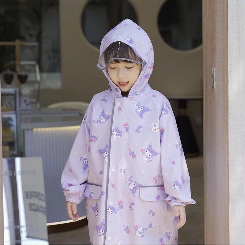 高品质2023新卡通儿童雨衣全身速干透气防水幼儿园男女雨披书包位