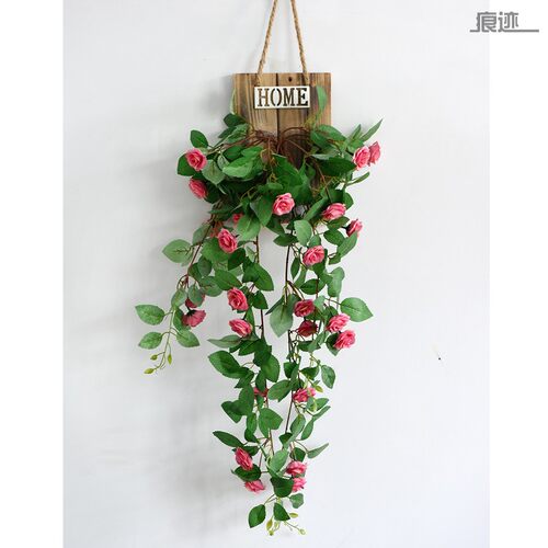 痕迹壁挂木质花篮田园小屋吊篮花盆家居创意装饰花器花藤花架摆件