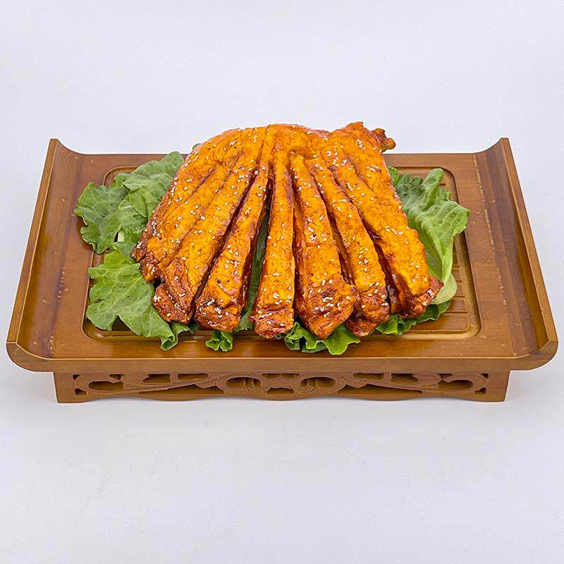 烤牛头羊排羊腿手撕鸡鸭木制竹质托盘餐具蛋糕烘培长方形实木茶盘