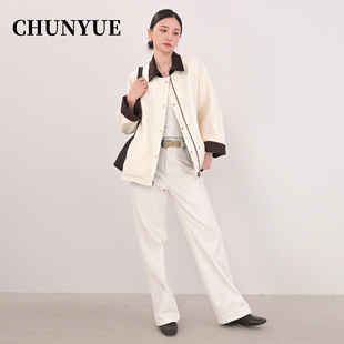 纯阅高端精致2026新款今年流行爆款超火减龄女宽松短外套两面穿