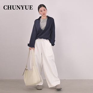 纯阅洋气穿搭轻奢减龄衬衫独特漂亮长袖宽松衬衣主咖来了女士