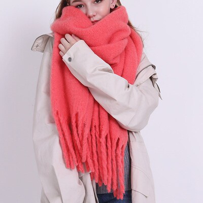 New Women Thick Shawl Wraps Scarf Winter Warm Fashion Solid