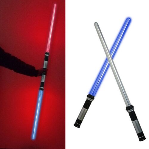 2PCS Laser Lightsaber Boy Gril Toys Sword Cosplay Light Up L