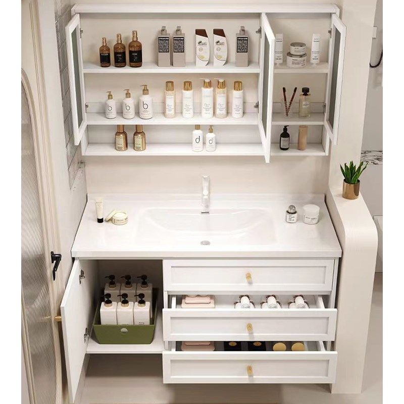 橡木浴室柜陶瓷一体盆实木烤漆卫生间洗漱台洗手洗脸盆柜智能,家装主材,浴室柜组合,淘宝优惠券,粉丝福利购,淘宝优惠卷