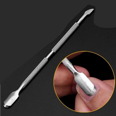 1Pcs Nail Art Tools Stainless Steel Cuticle Pusher Double He