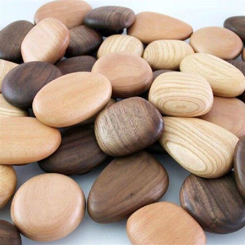 Natural Creative Cobblestone Solid Wood Wall Hangers,