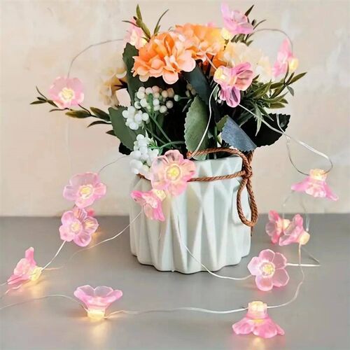 2M20LEDS Cherry Blossom Fairy String Lights Pink Flower Stri