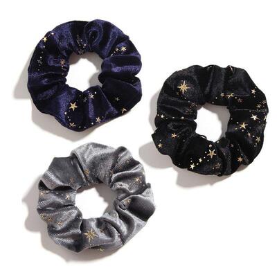 Vintage Bronzing Star Fleece Hair Ring Simple Large Intestin
