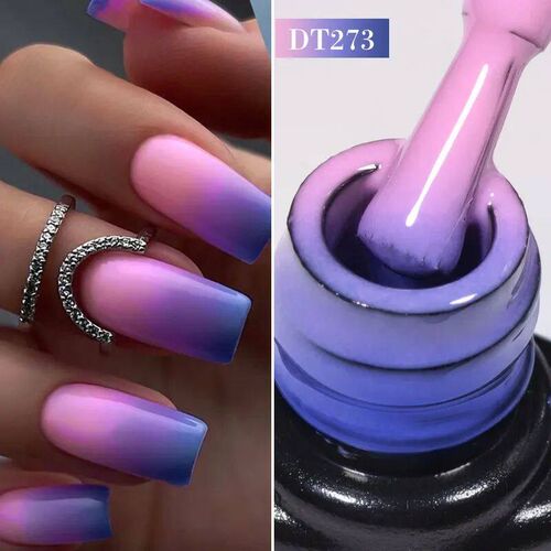 MEET ACROSS 7ml Thermal Gel Nail Polish Manicure 3 Layers Te