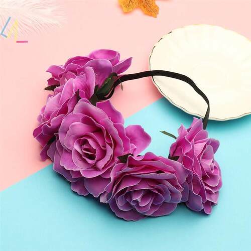 Wedding Flower Crown HeadBand Women Bridal Headpiece Female