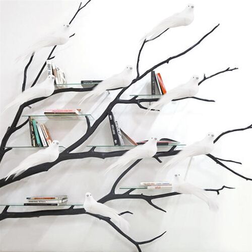12PCS Artificial Bird Clip On Feather Birds Christmas