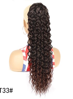 Curl Hair Ponytail 16 22 30 Round Net Pull Rope Long Curly P