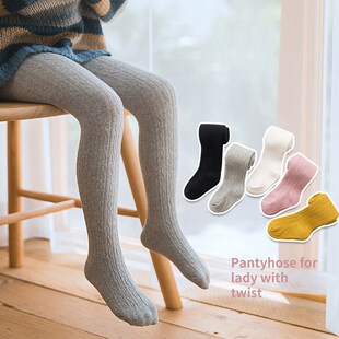 Baby Girl Tights Warm Leggings Kids Pants Solid Cotton Child