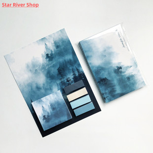 Pad set Page Notes Sticky Memo Painting Creative Sheet 325