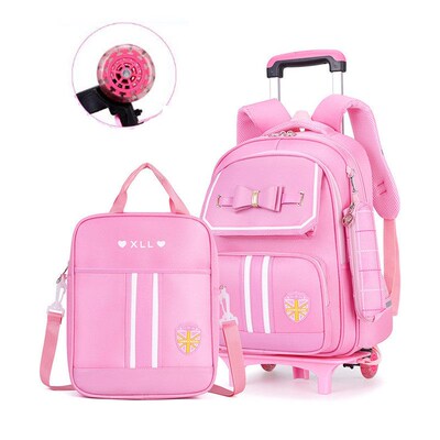 NEW Waterproof Removable Children School Bags With 2 Wheels