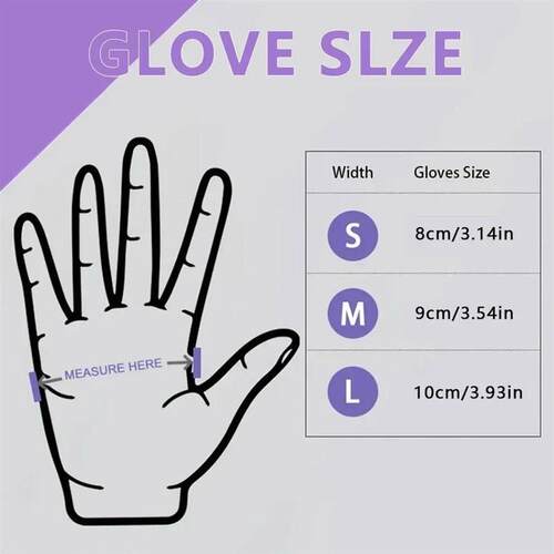 10-100pcs Disposable Purple Nitrile Gloves Latex Free Waterp