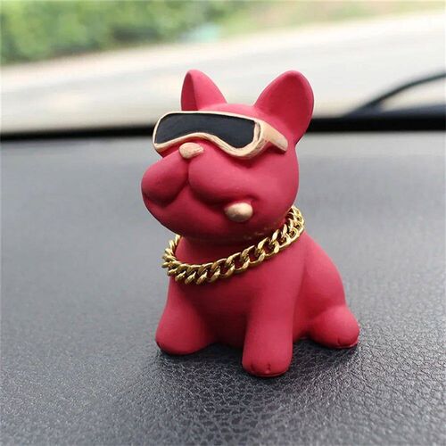 Wear-resistant Bulldog Car Ornaments Feel Comfortable Resin