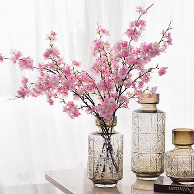 109cm Artificial Silk Flowers Fake Cherry Blossom Long Branc