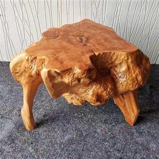 根雕杉木凳原木墩子花架盆景底座天然木桩实木树桩圆木生态茶几凳